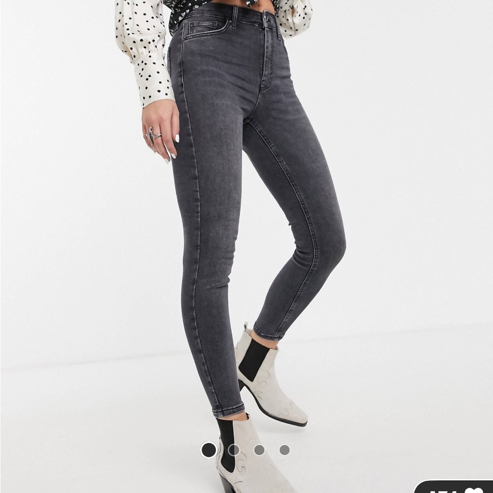 Topshop Jamie Jeans in Washed Black